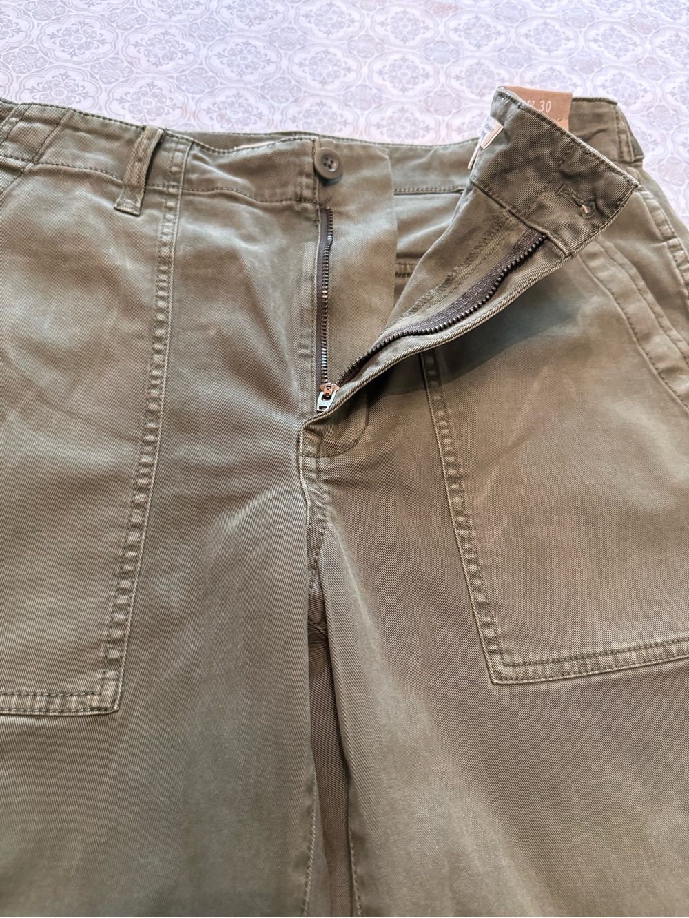 Madewell The Slim Straight Utility Pant Faded Ivy Size 30 - Picture 11 of 16